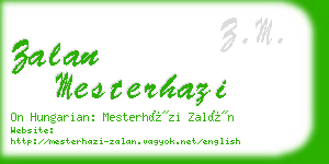 zalan mesterhazi business card